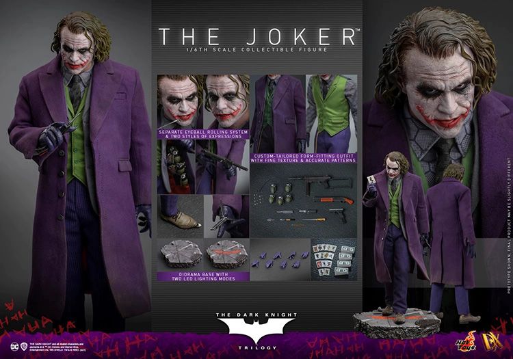 Hot Toys Dc The Dark Knight Trilogy The Joker Dx Scale Action Figure
