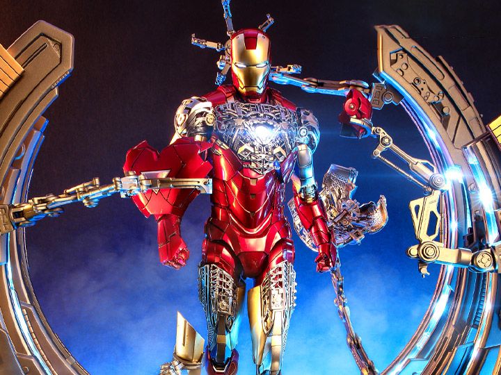 Hot Toys The Avengers Mms D Iron Man Mark Vi Ver And Suit Up Gantry Th Scale