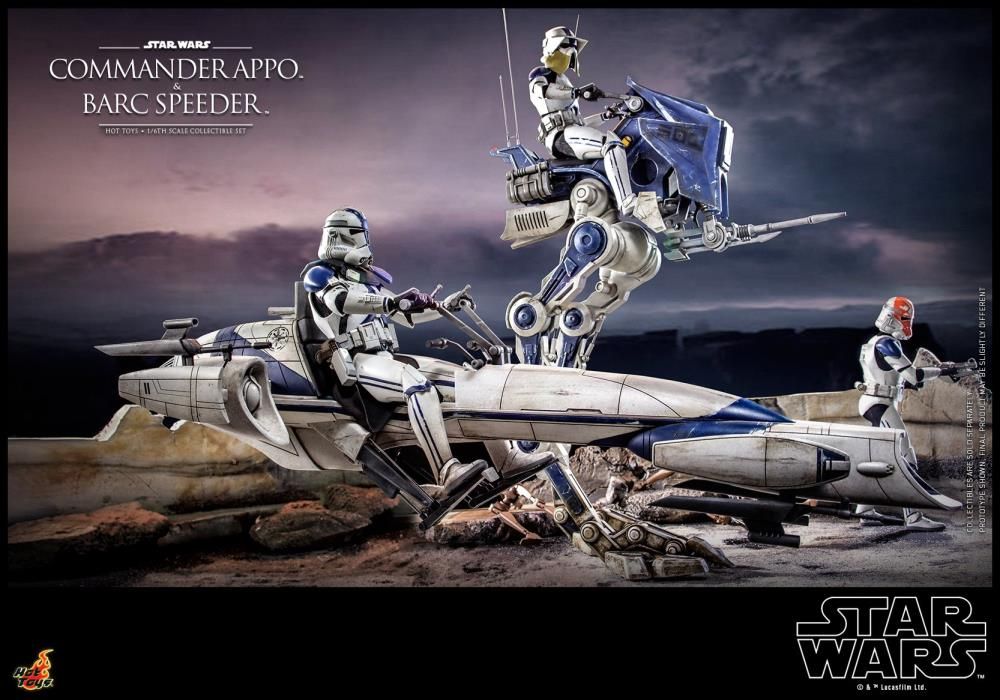 Hot Toys Star Wars The Clone Wars Tms Commander Appo Barc Speeder Th Scale