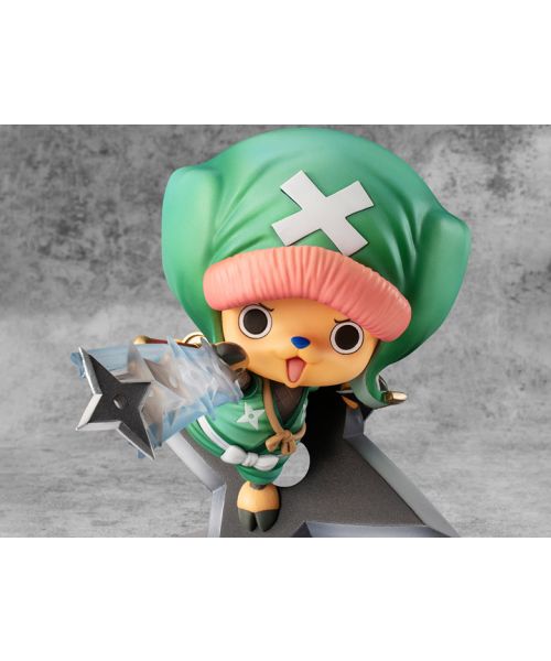 One Piece - Portrait of Pirates - Choppermon Warriors Alliance The adorable Tony Tony Chopper, AKA Choppermon, joins the Portrait of Pirates Warriors Alliance series! He stands about 10cm tall in his ninja outfit throwing a ninja star. Add him to your col
