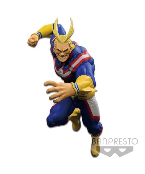 From the popular anime My Hero Academia, All Might is the fifth hero to enter the Amazing Heroes line from Banpresto. Standing over 21cm tall, All Might is about to throw a mighty smash! 